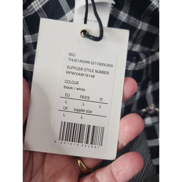 NWT Free People Ragged Priest Wide Leg Plaid Pants Goth Grunge Y2K Street Style - Picture 10 of 14